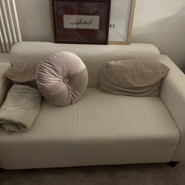 Beige 2-Sitzer Sofa