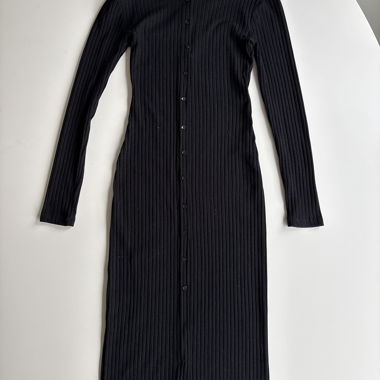 Robe côtelée noire