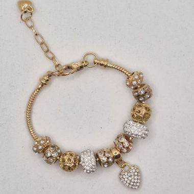 Bracelet étincelant à perles de verre