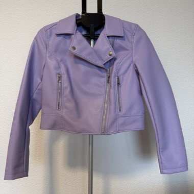Giacca Biker in similpelle lilla Taglia S / 36
