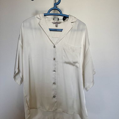 Camicia satinata avorio H&M XS