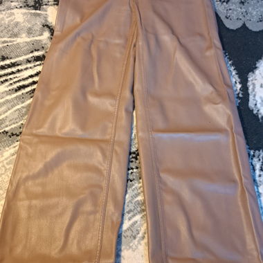 Pantalone marrone in ecopelle taglia 34 per donna