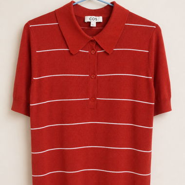 Polo rayé COS orange