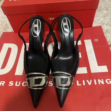 Diesel Slingback High Heels Schwarz