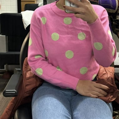 Nanette Lepore Pinker Pollover mit Punkten
