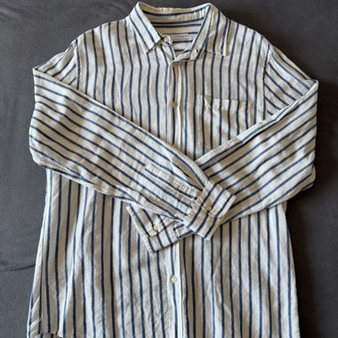 Camicia Zara a righe con bottoni in misto lino