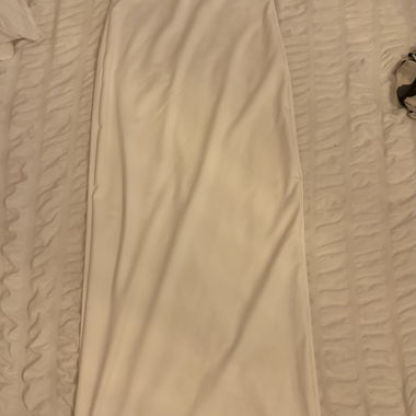 White Strapless Maxi Dress