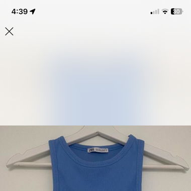 blue zara top 
