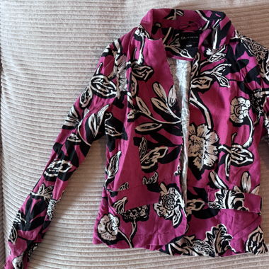 Fuchsie floral blazer