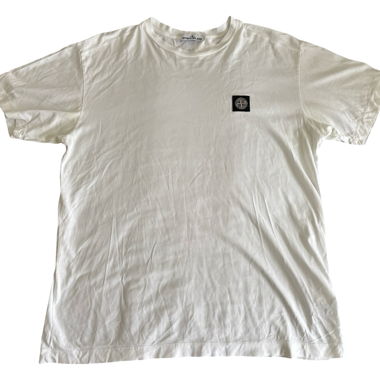 Stone Island T-Shirt Weiss Logo XL Original