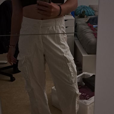 White Cargo Pants