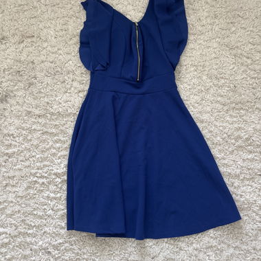 Abito blu con zip