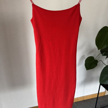 Red strappy dress
