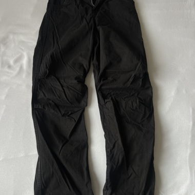 Black parachute pants