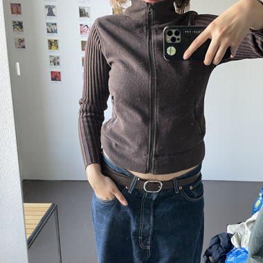 BROWN FITTET JACKET