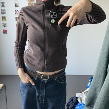 BROWN FITTET JACKET