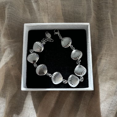 Bracciale conchiglia color argento