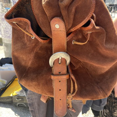 Zaino in pelle marrone