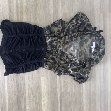Haut style corset camouflage