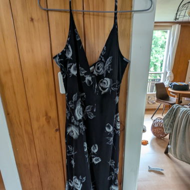 90s / Y2K Kleid mit Rosenmuster