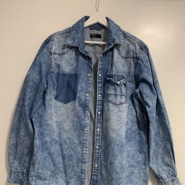 Herren Jeans Hemd Gr. L