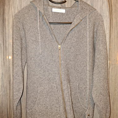 Gilet zip grigio