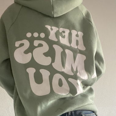 Felpa con cappuccio verde