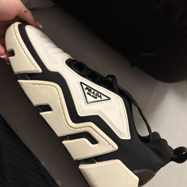 Sneakers Prada nero/bianco