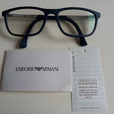 Monture de lunettes de vue bleue Emporio Armani