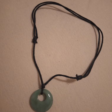 Necklace with green stone