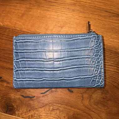 Portafoglio blu stile croco