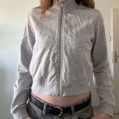 Giacca con zip grigia