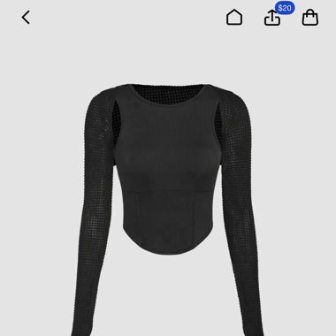 long sleeve crop top & tank top