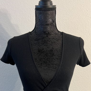 Crop Top Schwarz