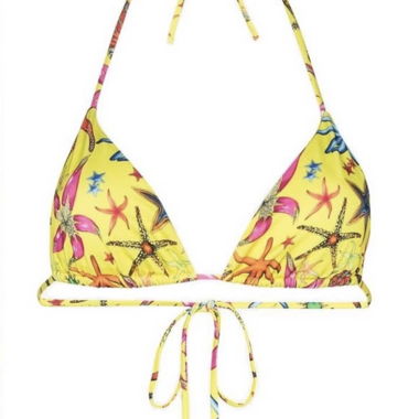 Ensemble de bikini coquillages/étoiles de mer jaune
