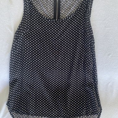 Polka Dot Top with Zipper