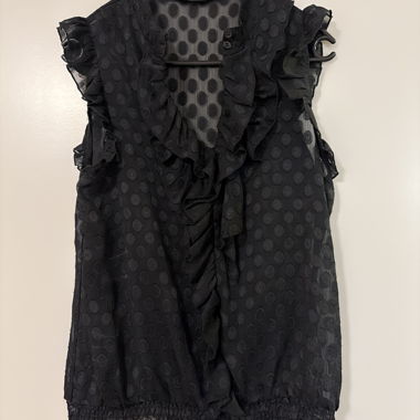 Schwarze Bluse mit Punkten