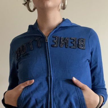 Benetton trainer jacket blue 