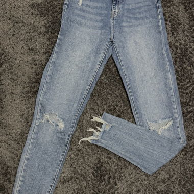 Jean skinny taille haute chic