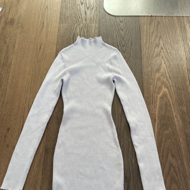 Graues Strickkleid Strech