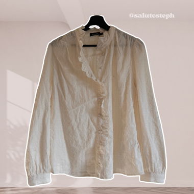 Blouse blanche à détails