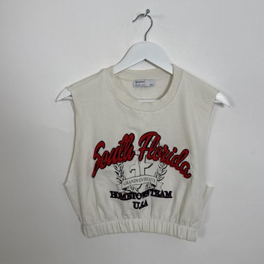 Bershka Florida-Crop-Top ohne Ärmel