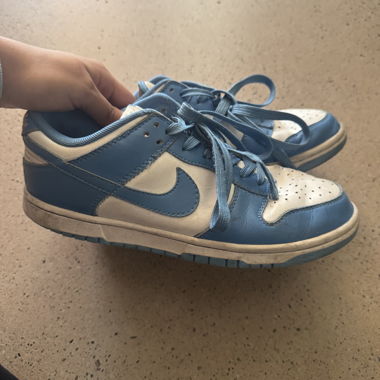 Nike Dunks en bleu et blanc