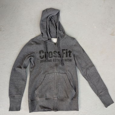 Felpa con zip Reebok CrossFit grigia