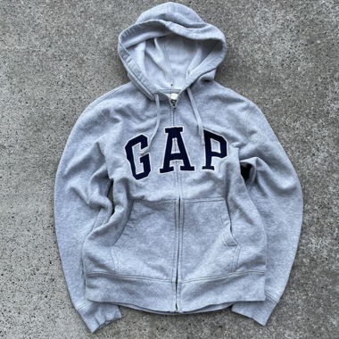 Felpa con zip GAP grigia con cappuccio taglia M