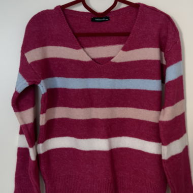 Maglione in maglia a righe