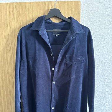 Chemise APC bleu marine 