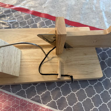 Guilotine für Saucisson aus Holz