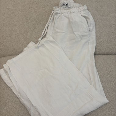White Linen Trousers