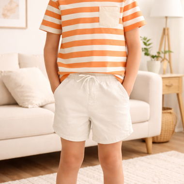 Beige Kinder-Shorts